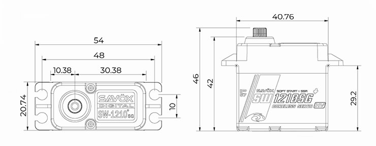 SAV-SW1210SG+ Size