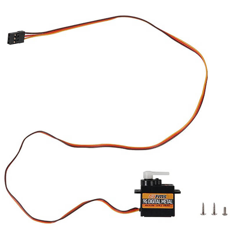 image FMS 9G DIGITAL METAL GEAR SERVO REVERSE W/460MM WIRE - Image 1