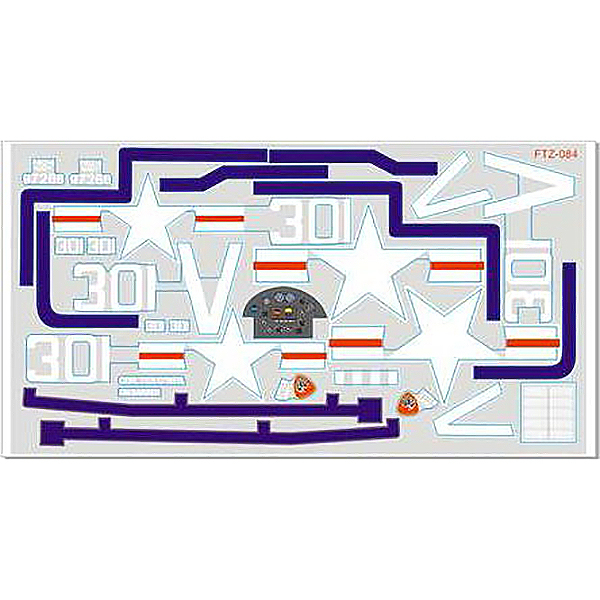 image FMS 800MM F4U CORSAIR V2 DECAL SHEET - Image 1