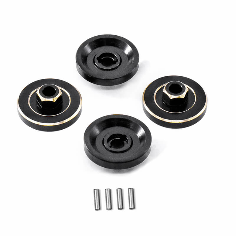 image FASTRAX FCX24 BLACK BRASS WHEEL COUNTERWEIGHTS (4PC) - Image 1