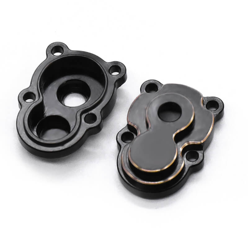 image FASTRAX FCX24 BLACK BRASS AXLE HOUSING COVERS (4PC) - Image 1