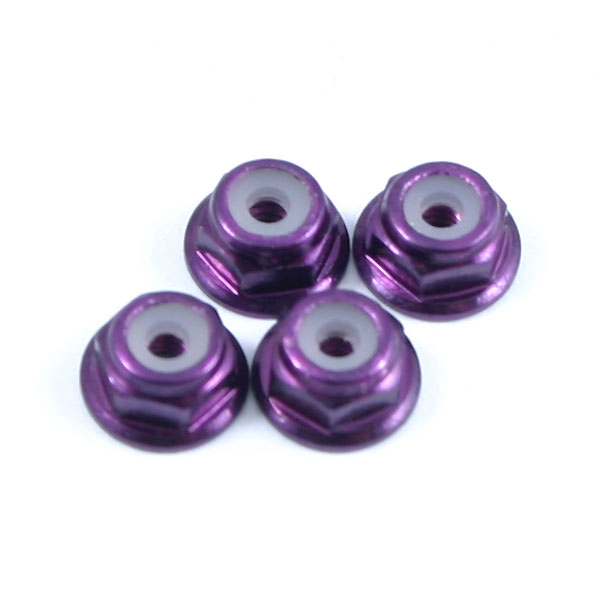 image Fastrax M2 Purple Flanged Locknuts 4Pcs - Image 1