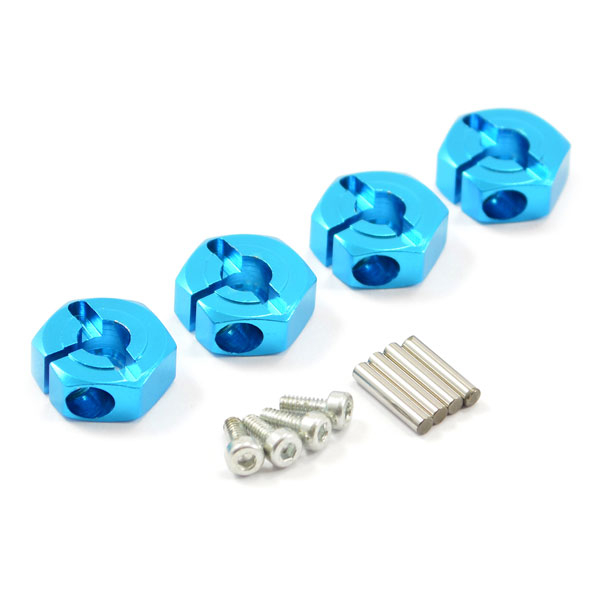 image FASTRAX TAMIYA TT02 ALUMINIUM 12MM WHEEL HEXES (4) - Image 1