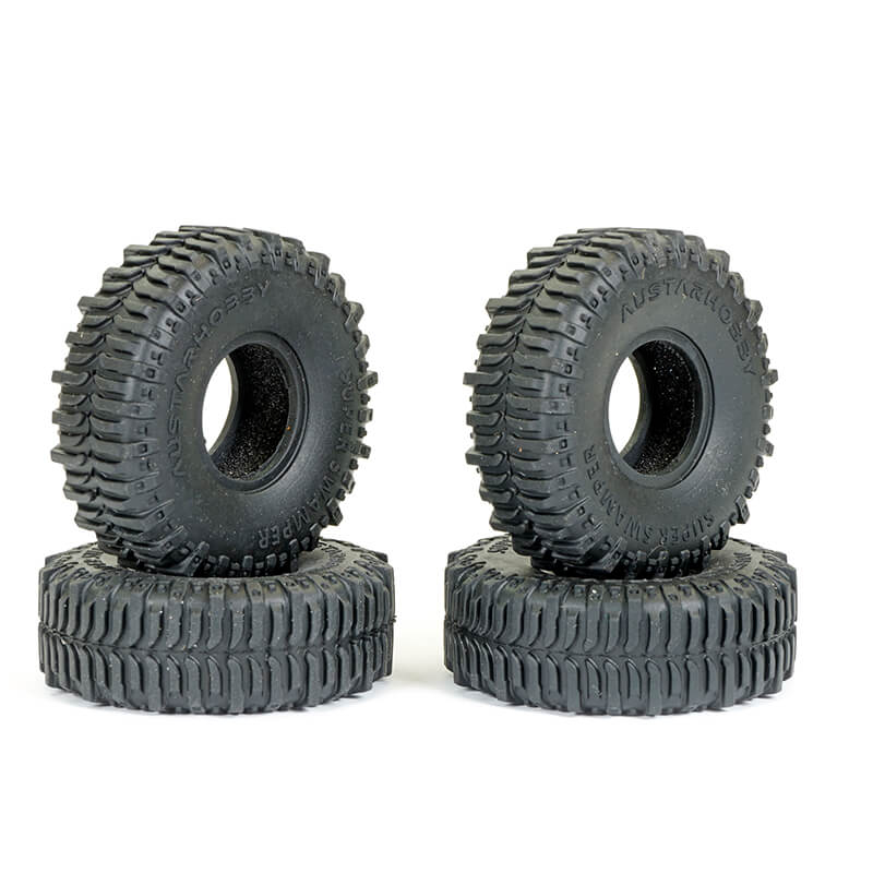 image FASTRAX TRX-4M SUPER SWAMPER TYRE & FOAM SET (4PC) 60x21mm - Image 1