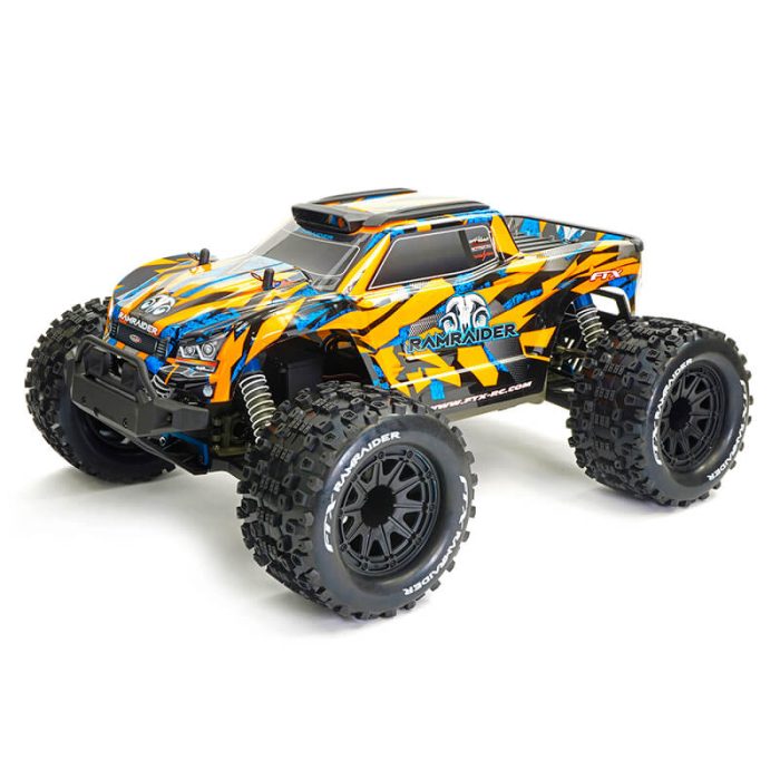 FTX RAMRAIDER 1/10 BRUSHED MONSTER TRUCK RTR - ORANGE/BLUE - Image 1