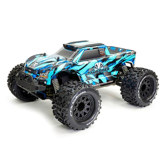 FTX RAMRAIDER 1/10 BRUSHED MONSTER TRUCK RTR - SKY/BLUE - Image 1