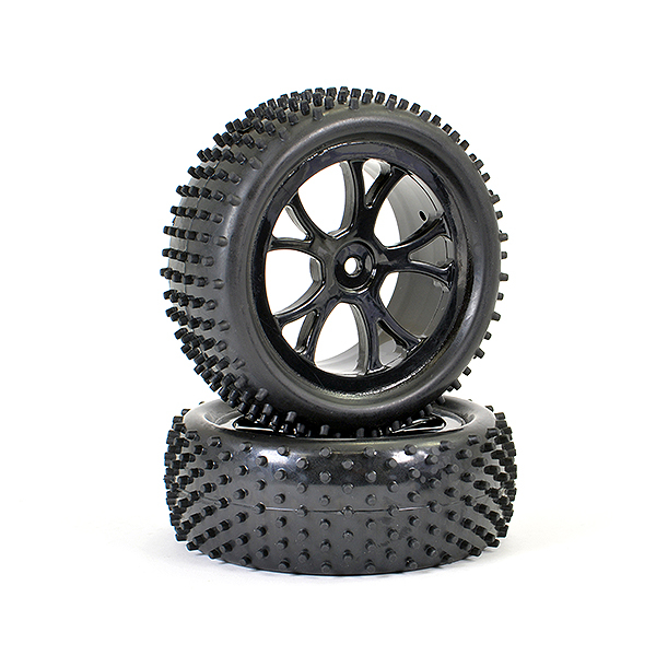 image FTX VANTAGE FRONT BUGGY TYRE MOUNTED ON WHEELS (PR) - BLACK - Image 1