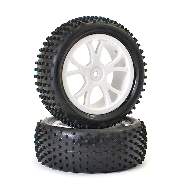image FTX VANTAGE FRONT BUGGY TYRE MOUNTED ON WHEELS (PR) - WHITE - Image 1