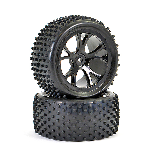 image FTX VANTAGE REAR BUGGY TYRE MOUNTED ON WHEELS (PR) - BLACK - Image 1