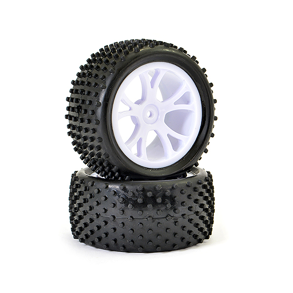 image FTX VANTAGE REAR BUGGY TYRE MOUNTED ON WHEELS (PR) - WHITE - Image 1