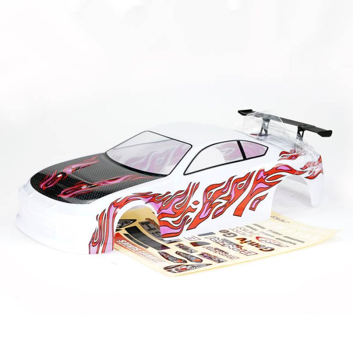 FTX BANZAI PRE-PAINTED BODY SHELL W/DECALS & WING - WHITE - Image 1