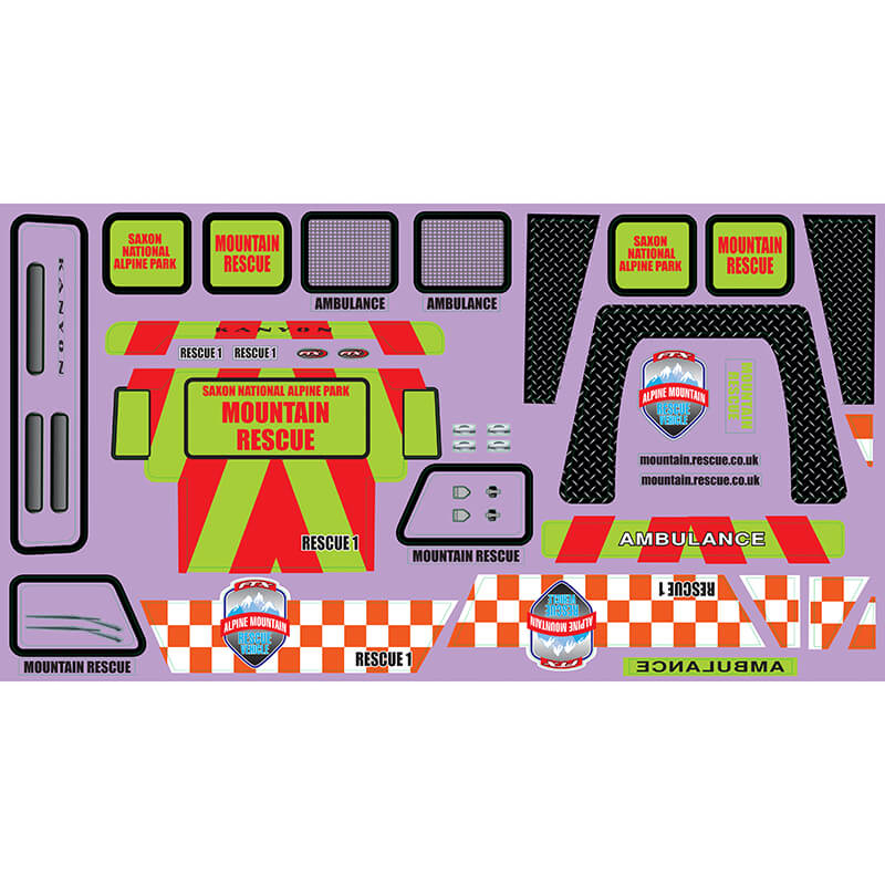 image FTX KANYON MOUNTAIN RESCUE DECAL SHEET - Image 1