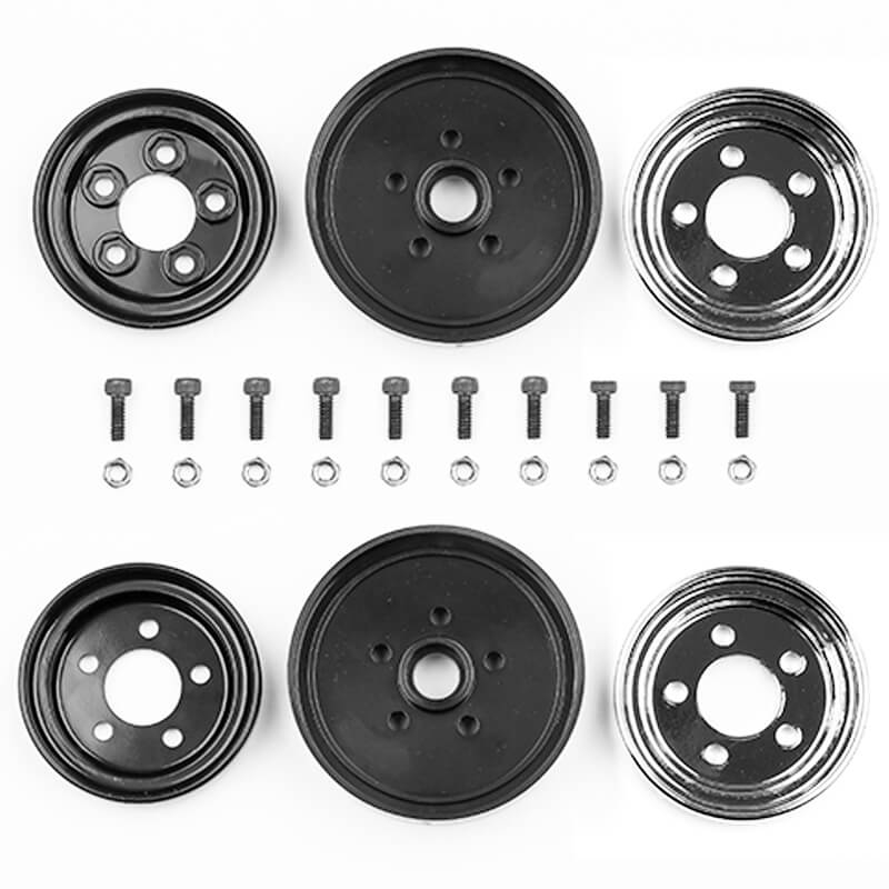 image TEAM ASSOCIATED JAY HALSEY RC10 FRONT WHEELS, CHROME - Image 1