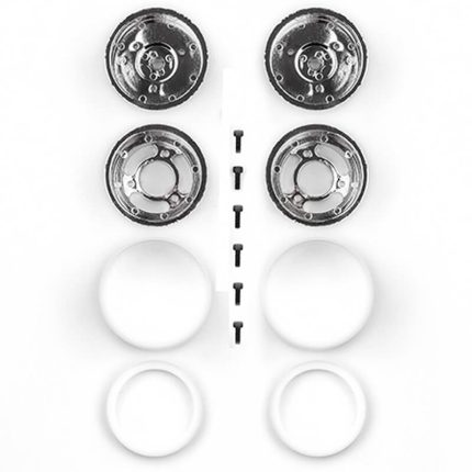 TEAM ASSOCIATED JAY HALSEY RC10 REAR WHEELS, CHROME