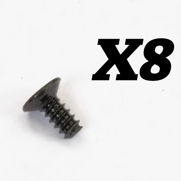 image FTX OUTBACK MINI 3.0 FLAT HEAD SELF TAPPING SCREW 1.7X4 (8PC) - Image 1