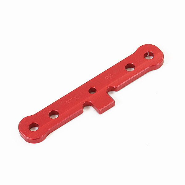 image FTX DR8 FRONT FF ALUM. LOWER CNC SUSPENSION MOUNT - RED - Image 1