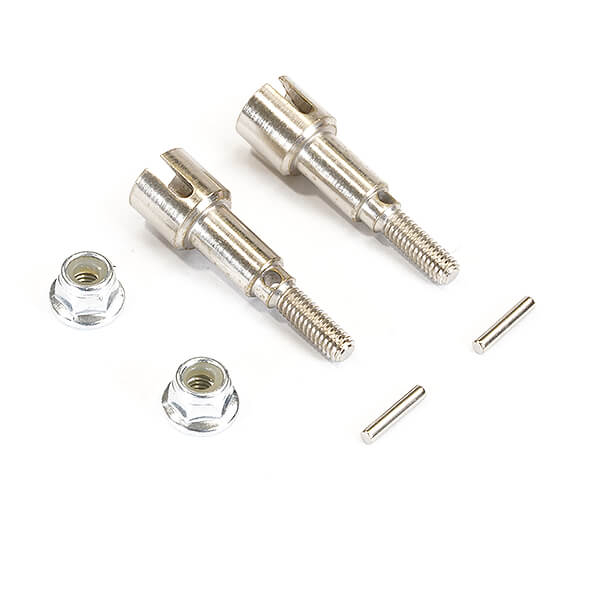 image FTX TRACER METAL REAR WHEEL SHAFTS, PINS & M4 NUTS - Image 1