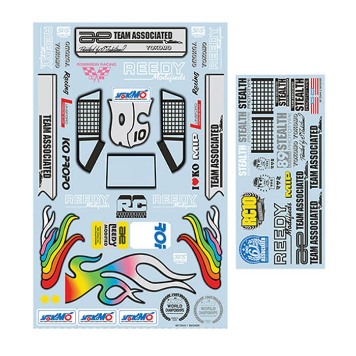 TEAM ASSOCIATED RC10 89 STEALTH CAR MASAMI EDITION DECAL SHEET - Image 1