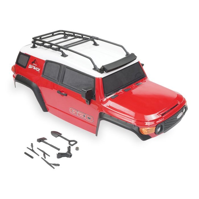 FTX OUTBACK GEO 4x4 ASSEMBLED BODY W/ACCESSORIES - RED - Image 1