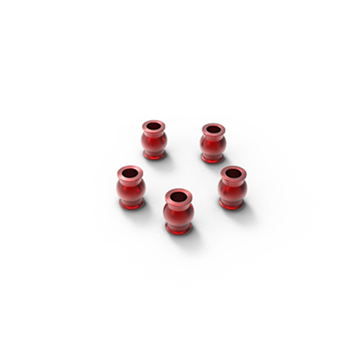 image GMADE ALUMINUM ROD END BALL 5.8X7.3MM (RED) (5) - Image 1