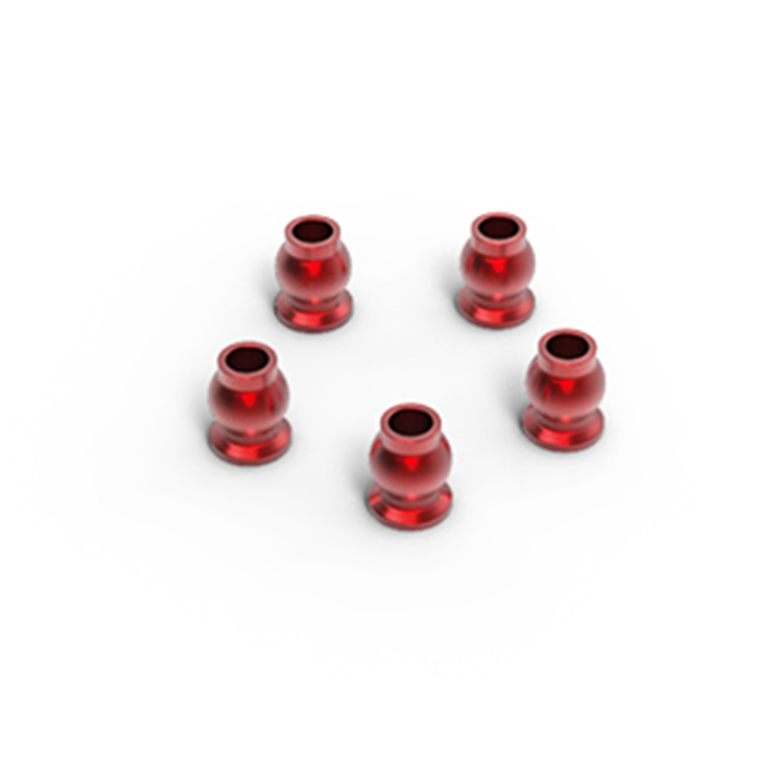 image GMADE ALUMINUM SHOCK END BALL 5.8X7.3MM (RED) (5) - Image 1