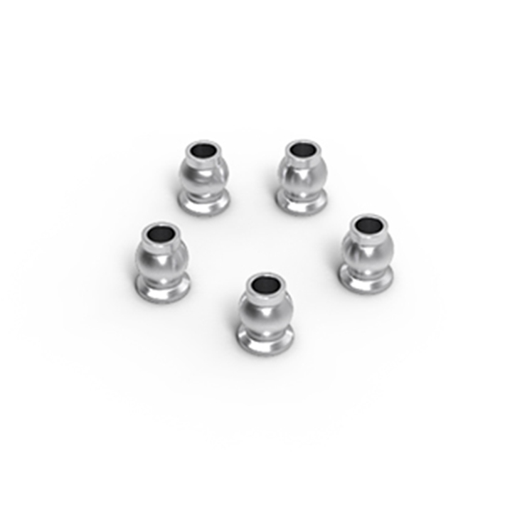 image GMADE ALUMINUM SHOCK END BALL 5.8X7.3MM (SILVER) (5) - Image 1