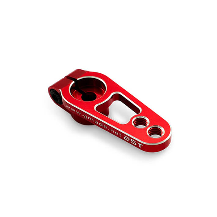 image GMADE ALUMINUM CLAMPING SERVO ARM (RED) (25T) - Image 1