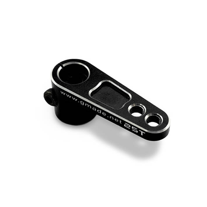 image GMADE ALUMINUM OFFSET CLAMPING SERVO ARM (BLACK) (25T) - Image 1