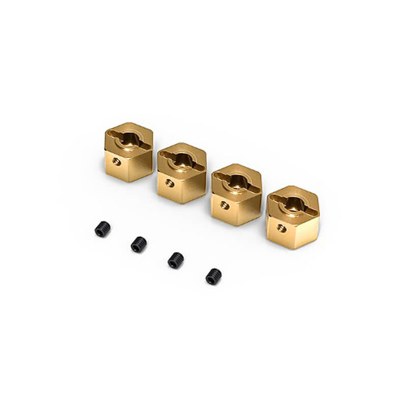 image BRASS 12MM WHEEL HUB (4) (8MM THICK) - Image 1