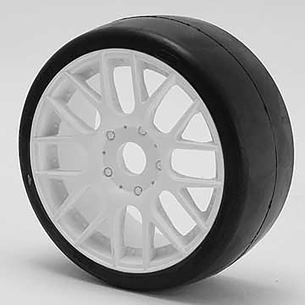 image SWEEP 1/8TH GT R2 PRO COMPOUND SLICK GLUED 40DEG/WHITE WHEEL - Image 1