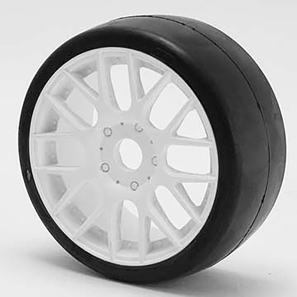 image SWEEP 1/8TH GT R2 PRO COMPOUND SLICK GLUED 50DEG/WHITE WHEEL - Image 1