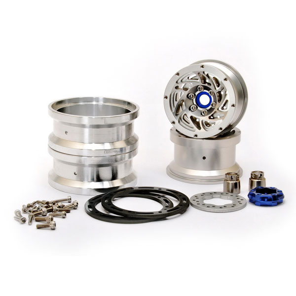 image HOBAO DC-1 CNC ALUM. BEADLOCK 1.9" WHEELS SILVER - Image 1