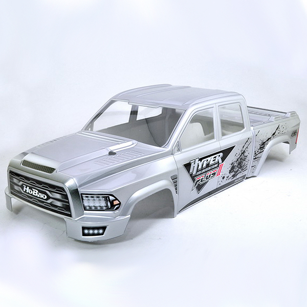 image HOBAO HYPER MT PLUS II PRINTED BODY SHELL - SILVER WHITE - Image 1