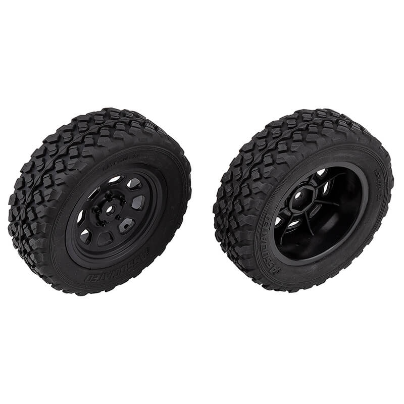 image TEAM ASSOCIATED PRO2 LT10SW FRONT WHEELS & TYRES MOUNTED - Image 1