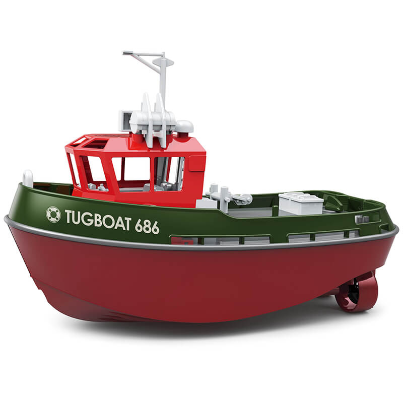 image HENG LONG 1/72 RTR TUGBOAT 686 2.4GHZ 230MM LENGTH GREEN - Image 1