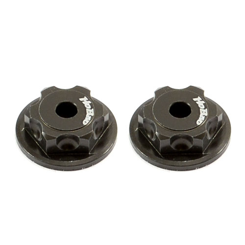 image HOBAO MT DOUBLE LOCK DUSTPROOF WHEEL NUT/BUTTON SCREW (2) BLACK - Image 1