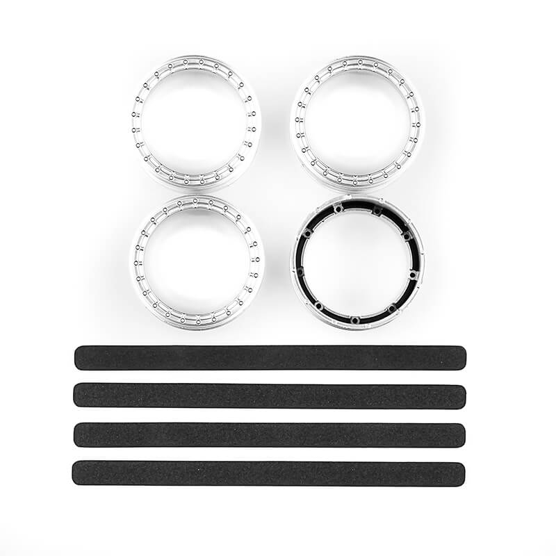 image TEAM ASSOCIATED DC10 FT ADJ. WHEEL RIM, SILVER (4) - Image 1