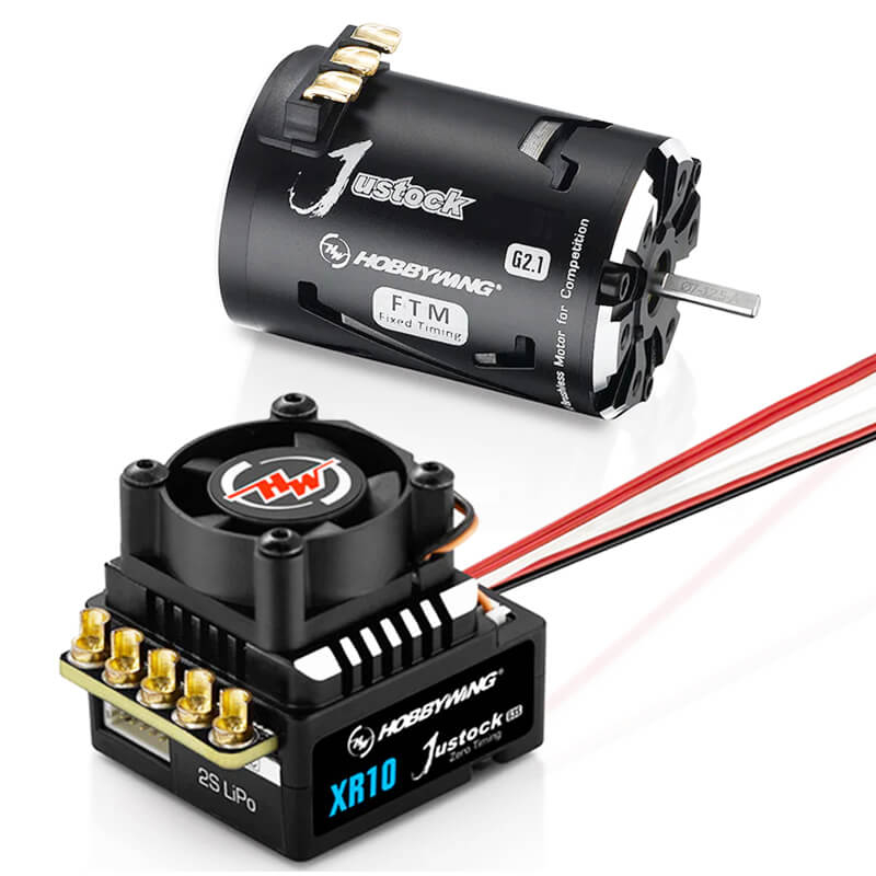 image HOBBYWING COMBO XR10 JUSTOCK G3S ESC/JUSTOCK G2.1 21.5T (Fixed Timing) - Image 1