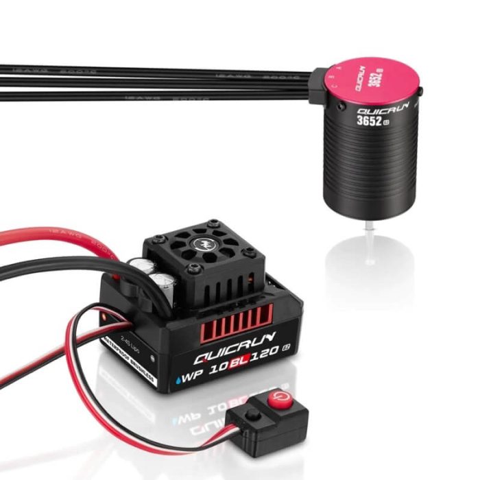 HOBBYWING QUICRUN COMBO ESC G2 WP-10BL120/3652SL 3250KV G2 MOTOR - Image 1