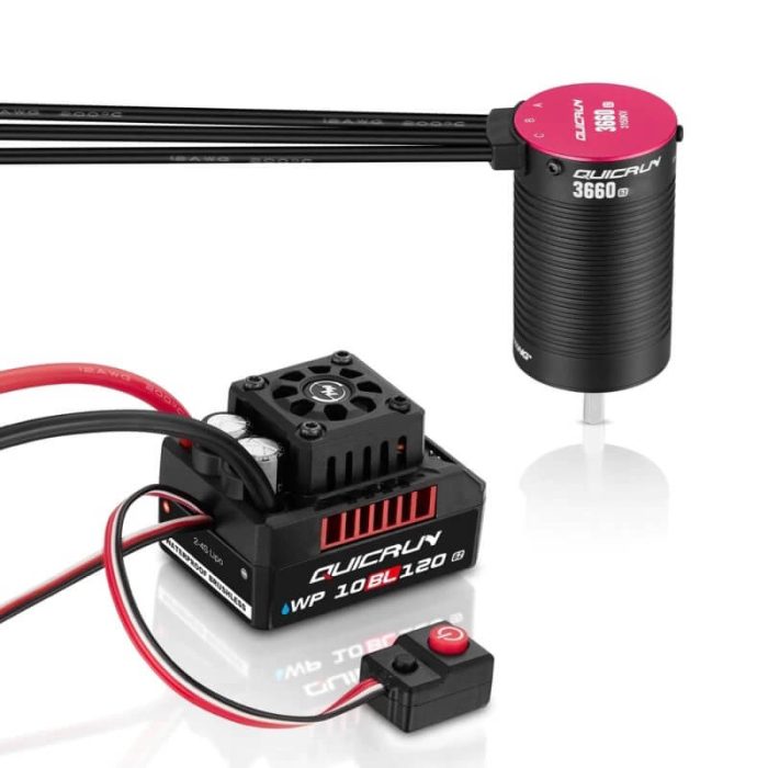 HOBBYWING QUICRUN COMBO ESC G2 WP-10BL120/3660SL 3150KV G2 MOTOR - Image 1