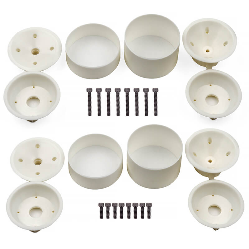 image TEAM ASSOCIATED RC10T WIDE REAR AND NARROW FRONT WHEELS, (3-PIECE) WHITE - Image 1