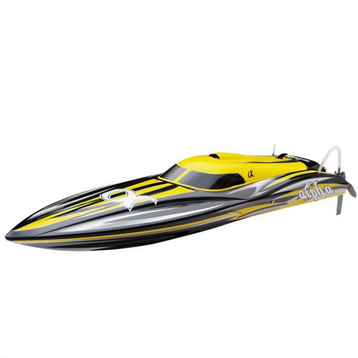 JOYSWAY ALPHA BRUSHLESS YELLOW ARTR RACING BOAT w/o BATT/CHRGR - Image 1