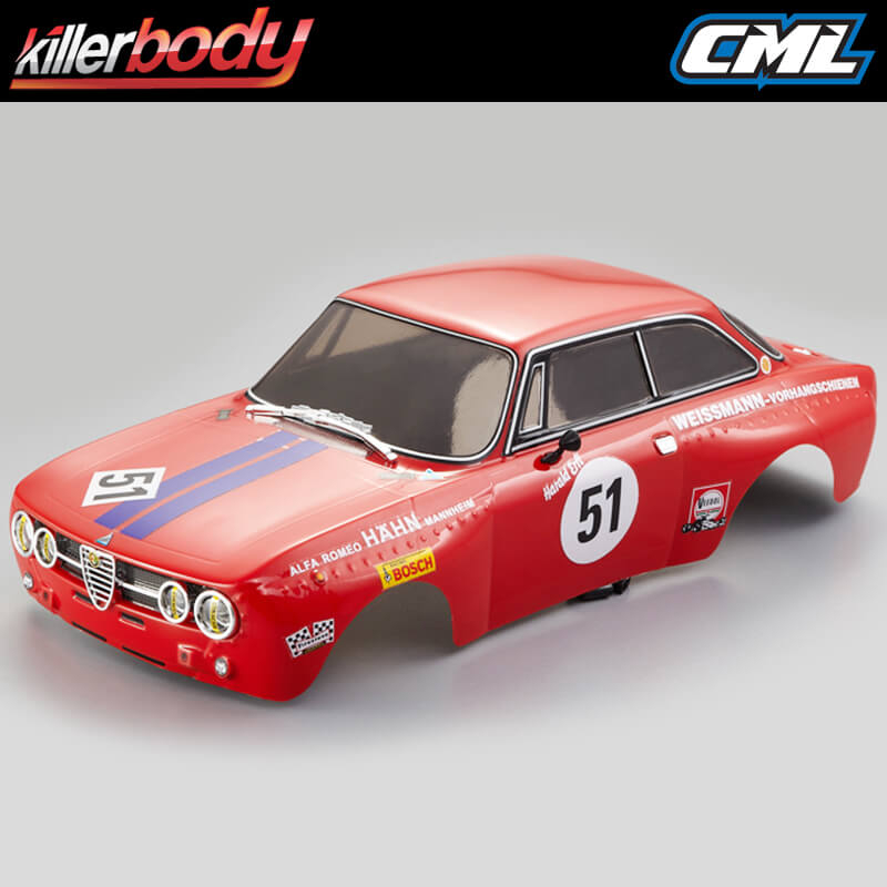 image KILLERBODY ALFA ROMEO 2000 GTAM 190MM FINISHED BODY RED - Image 1