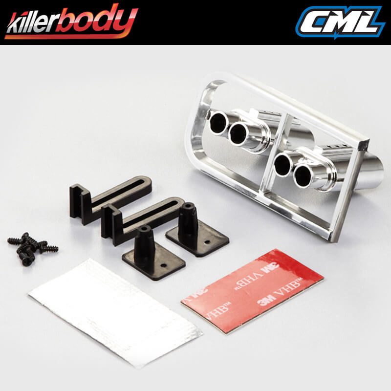 image KILLERBODY CHROME DOUBLE EXHAUST PIPE W/O LED - Image 1