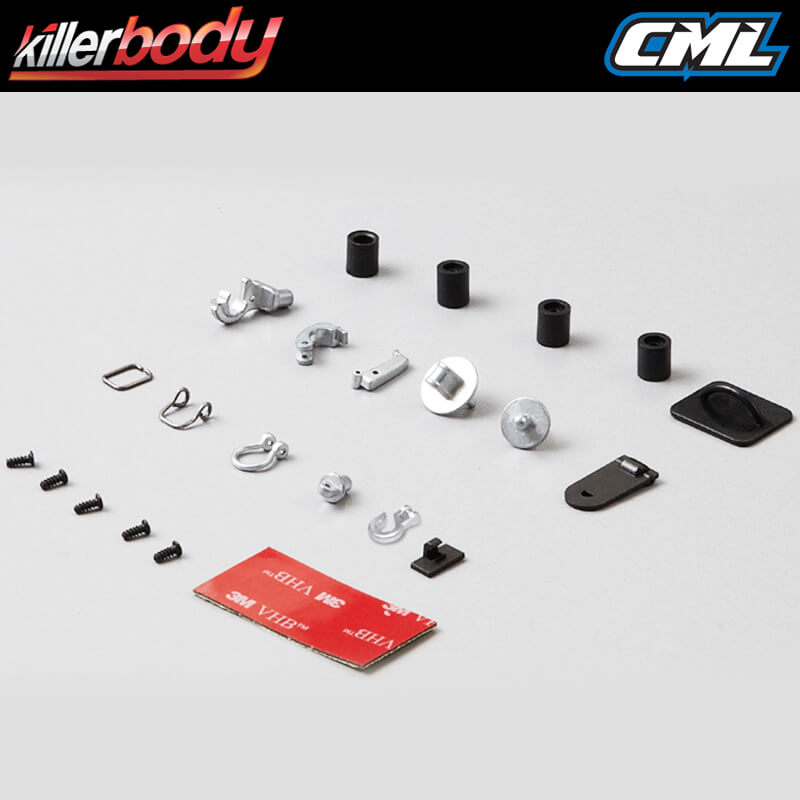 image KILLERBODY HOOKS & RINGS SET (DIECAST SILVER) 1/10 SCALE - Image 1