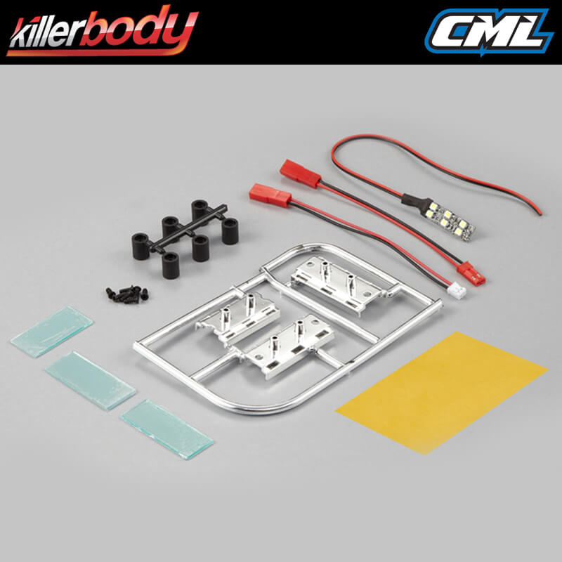 image KILLERBODY NUMBER PLATE W/LED UNIT SET 1/10 TOURING CAR - Image 1