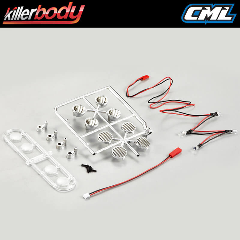 image KILLERBODY CHROME SPOT LIGHTS W/LED UNIT SET (4) - Image 1