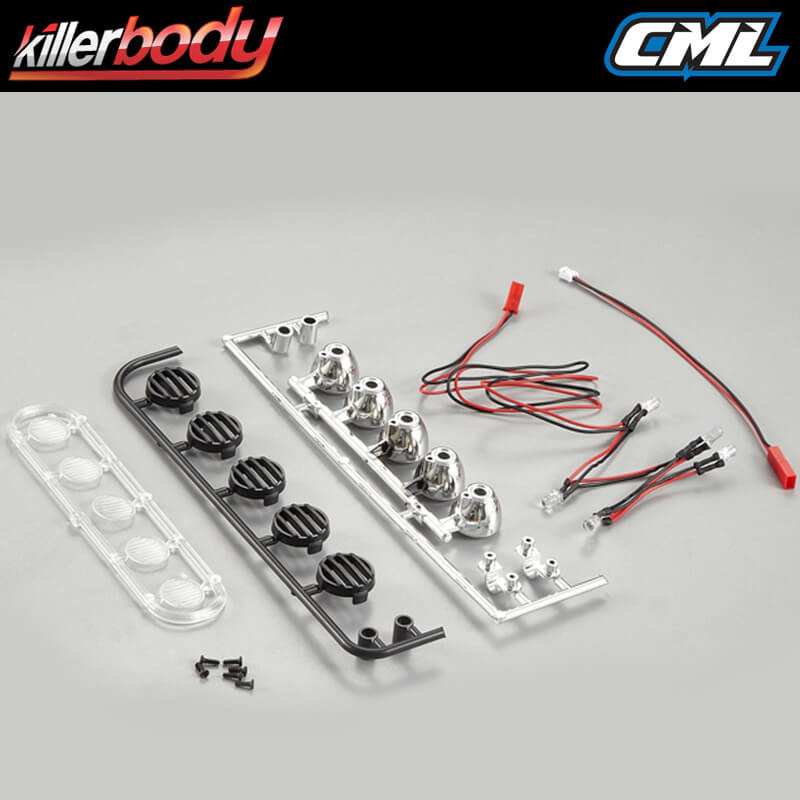 image KILLERBODY BLACK SPOT LIGHTS W/LED UNIT SET (5) - Image 1