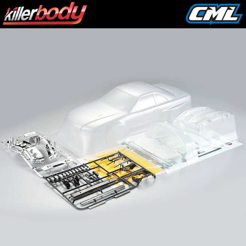 image KILLERBODY NISSAN SKYLINE R34 195MM CLEAR BODY - Image 1