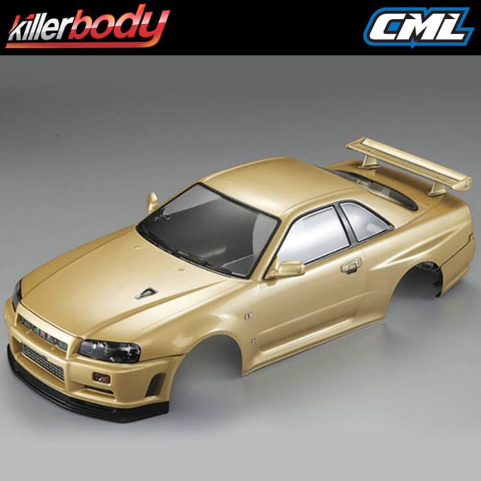 KILLERBODY NISSAN SKYLINE R34 195MM FINISHED BODY-GOLD - Image 1